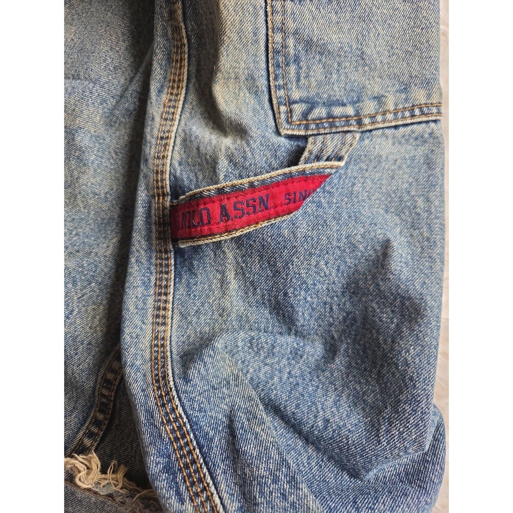 US Polo Assn Carpenter Jeans 31 X 32 Relaxed Wide Leg Distressed Vintage - Picture 8 of 16